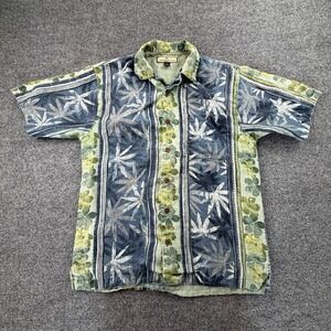 Tommy Bahama 100% Linen Hawaiian Shirt S Tropical Button Front
